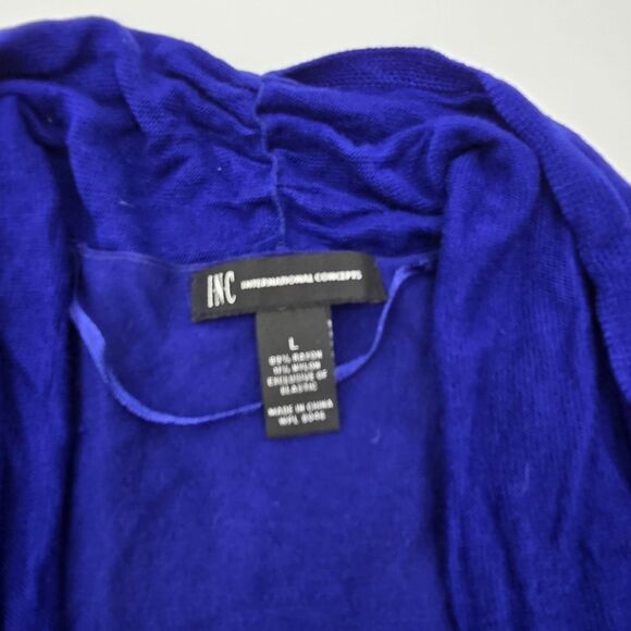 INC International Concepts Vibrant Blue Open Cardigan Size L - Picture 3 of 3